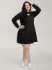 Textured Neck Cut-Out A-Line Midi Dress sold by Bloomchic