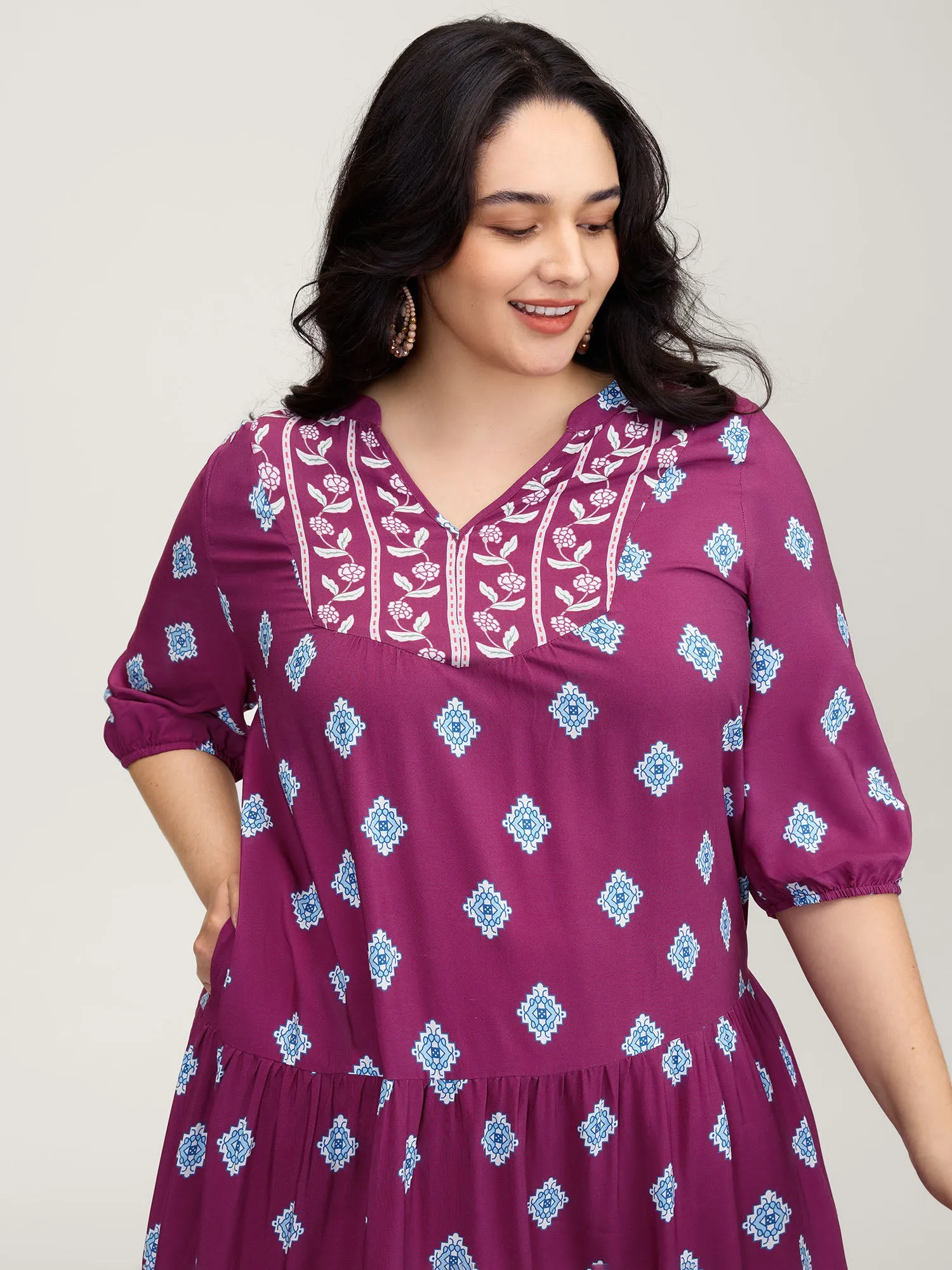 Supersoft Rayon Boho Print Maxi Dress sold by Bloomchic product image thumbnail 2