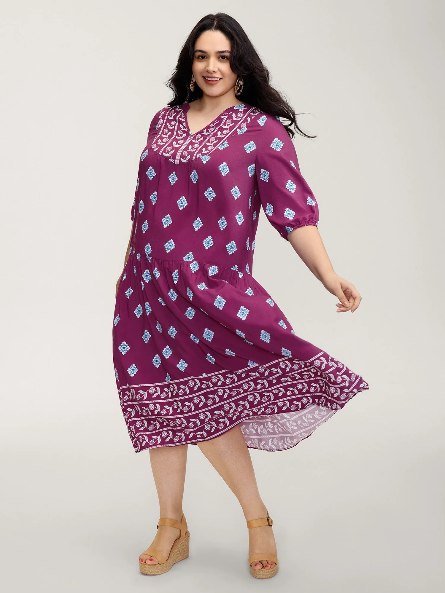 Supersoft Rayon Boho Print Maxi Dress sold by Bloomchic product image thumbnail 3