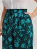 Silhouette Floral Print Drawstring Wide-Leg Pants sold by Bloomchic
