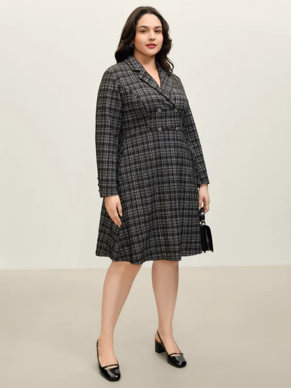 Tweed Stretchy Waist Pockets Midi Dress sold by Bloomchic