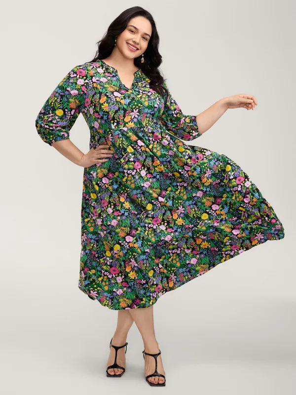 Floral Print Pockets Flowy Maxi Dress sold by Bloomchic