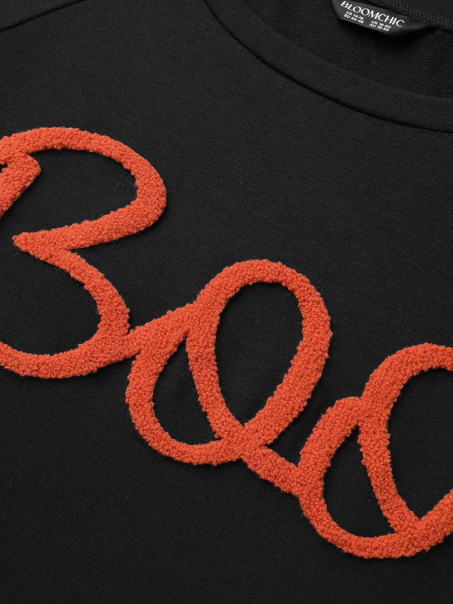 Boo-tiful Embroidery Towel Texture Sweatshirt sold by Bloomchic product image thumbnail 5