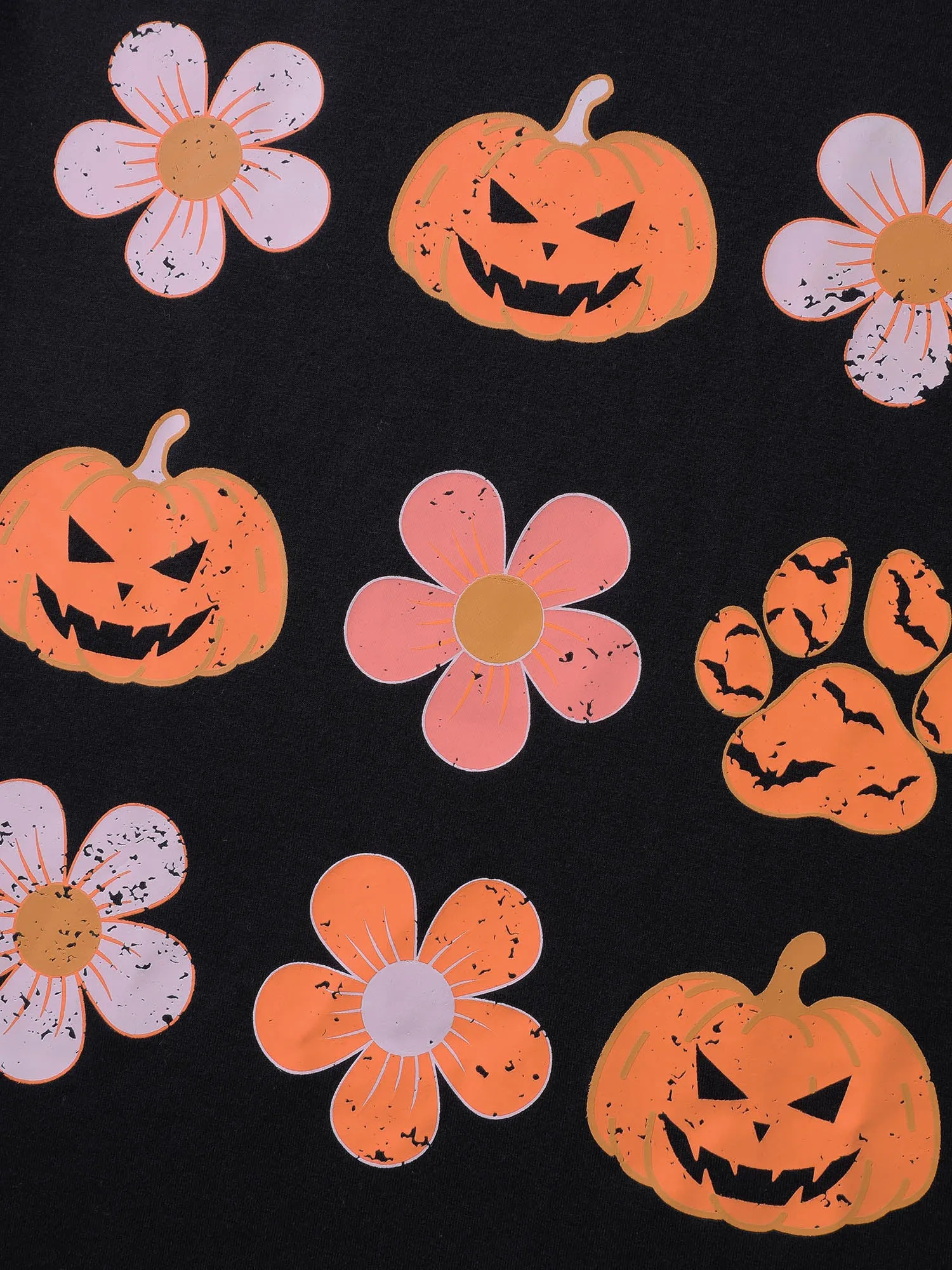 Pumpkin Halloween Print Drop Shoulder Sweatshirt sold by Bloomchic product image thumbnail 5