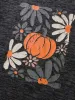Halloween Pumpkin Floral Pockets Tunic Top sold by Bloomchic
