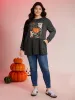 Halloween Pumpkin Floral Pockets Tunic Top sold by Bloomchic