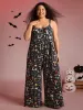 Halloween Mushroom Print Pockets Cami Jumpsuit sold by Bloomchic