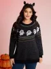 Halloween Fair Isle Jacquard Pullover sold by Bloomchic