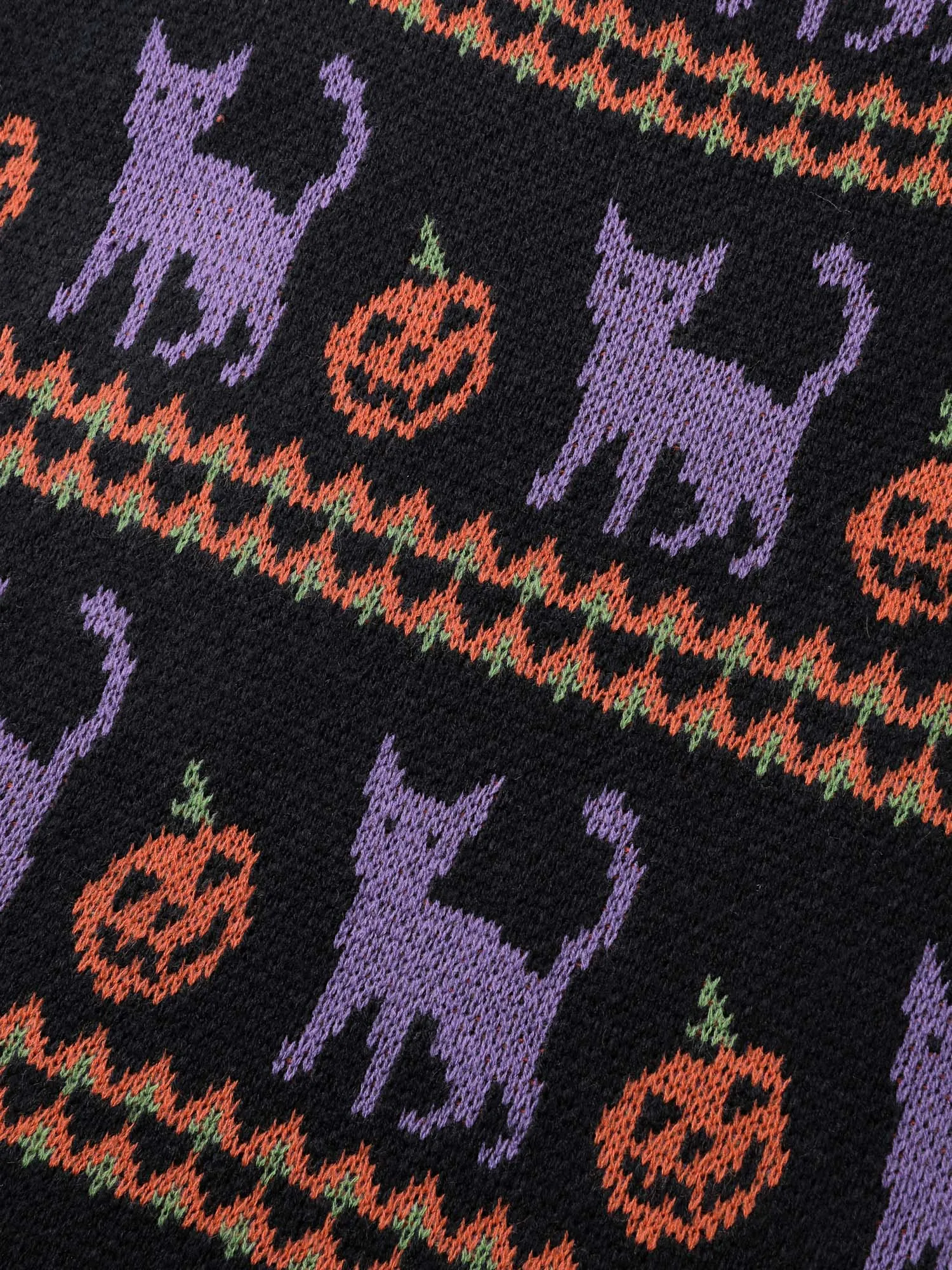 Cat Halloween Print Cozy Pullover sold by Bloomchic product image thumbnail 5