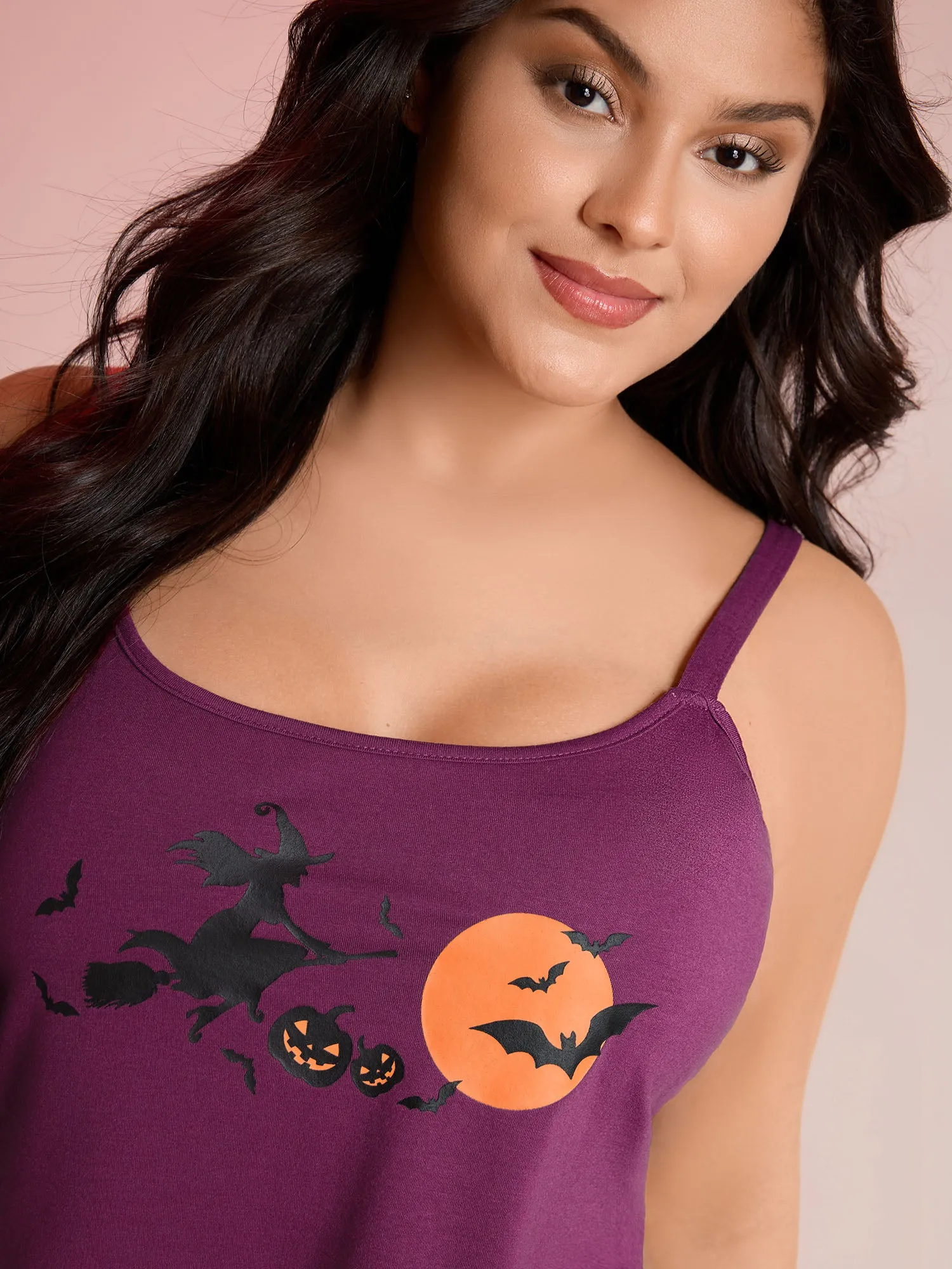 Halloween Print Stretchy Waist Loungewear Set sold by Bloomchic product image thumbnail 2