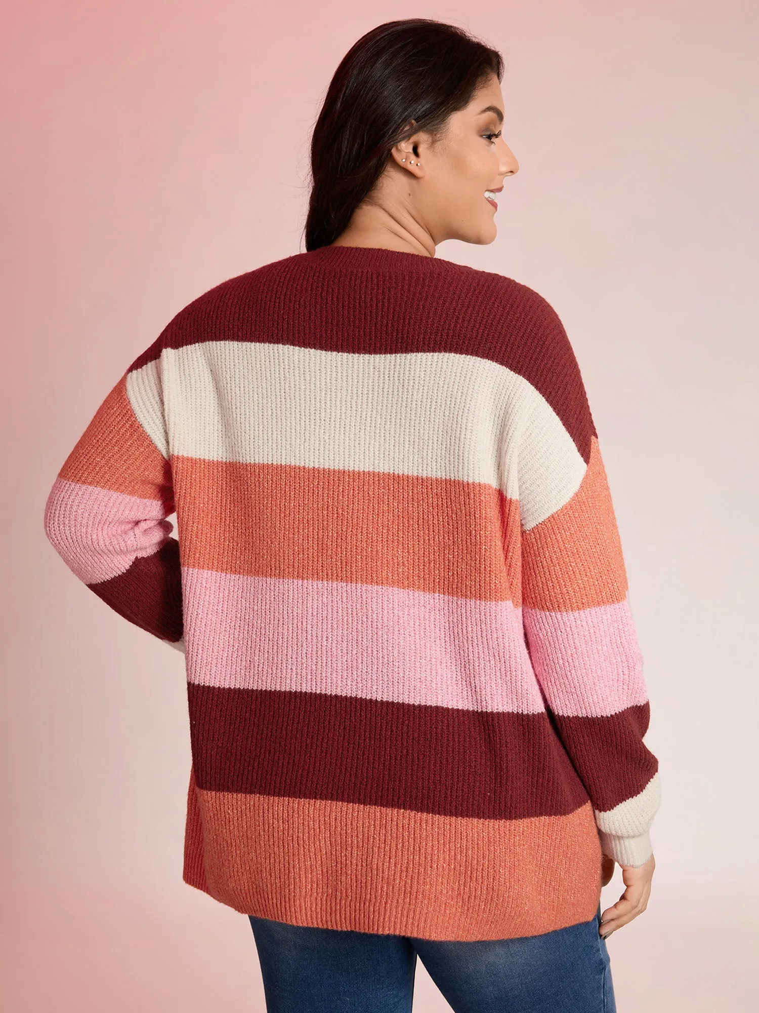 Supersoft Superstretchy Color Stripe Textured Pullover sold by Bloomchic product image thumbnail 4