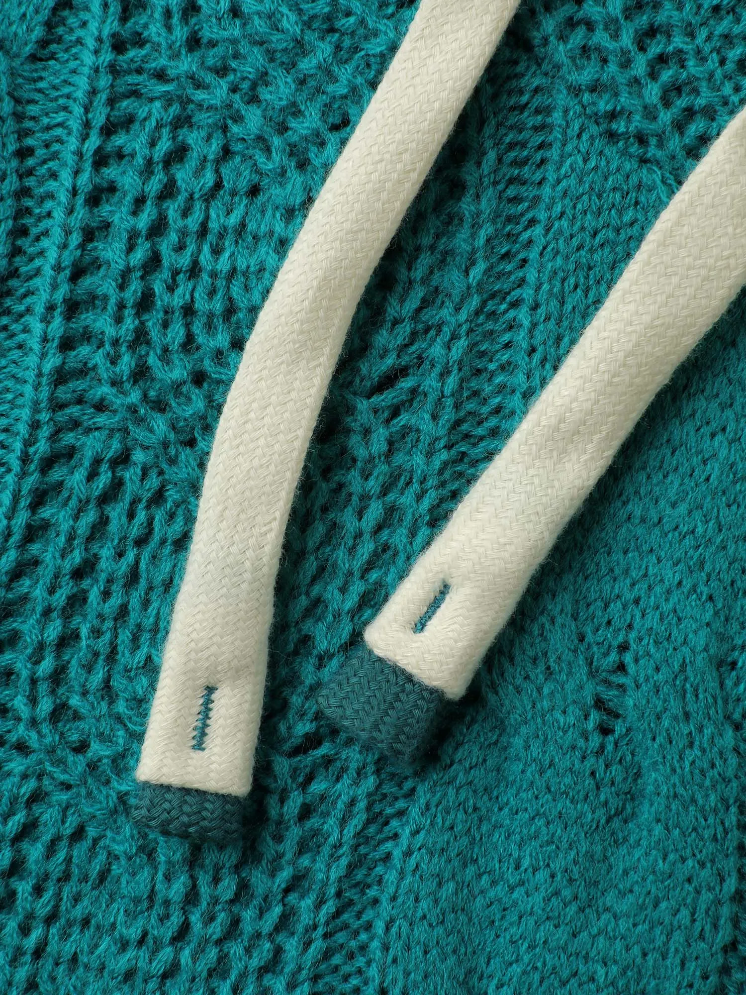 Cable Knit Hooded Solid Pullover sold by Bloomchic product image thumbnail 5