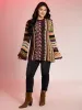 Boho Stripe Flared Sleeve Stretchy Pullover sold by Bloomchic