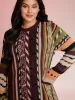 Boho Stripe Flared Sleeve Stretchy Pullover sold by Bloomchic