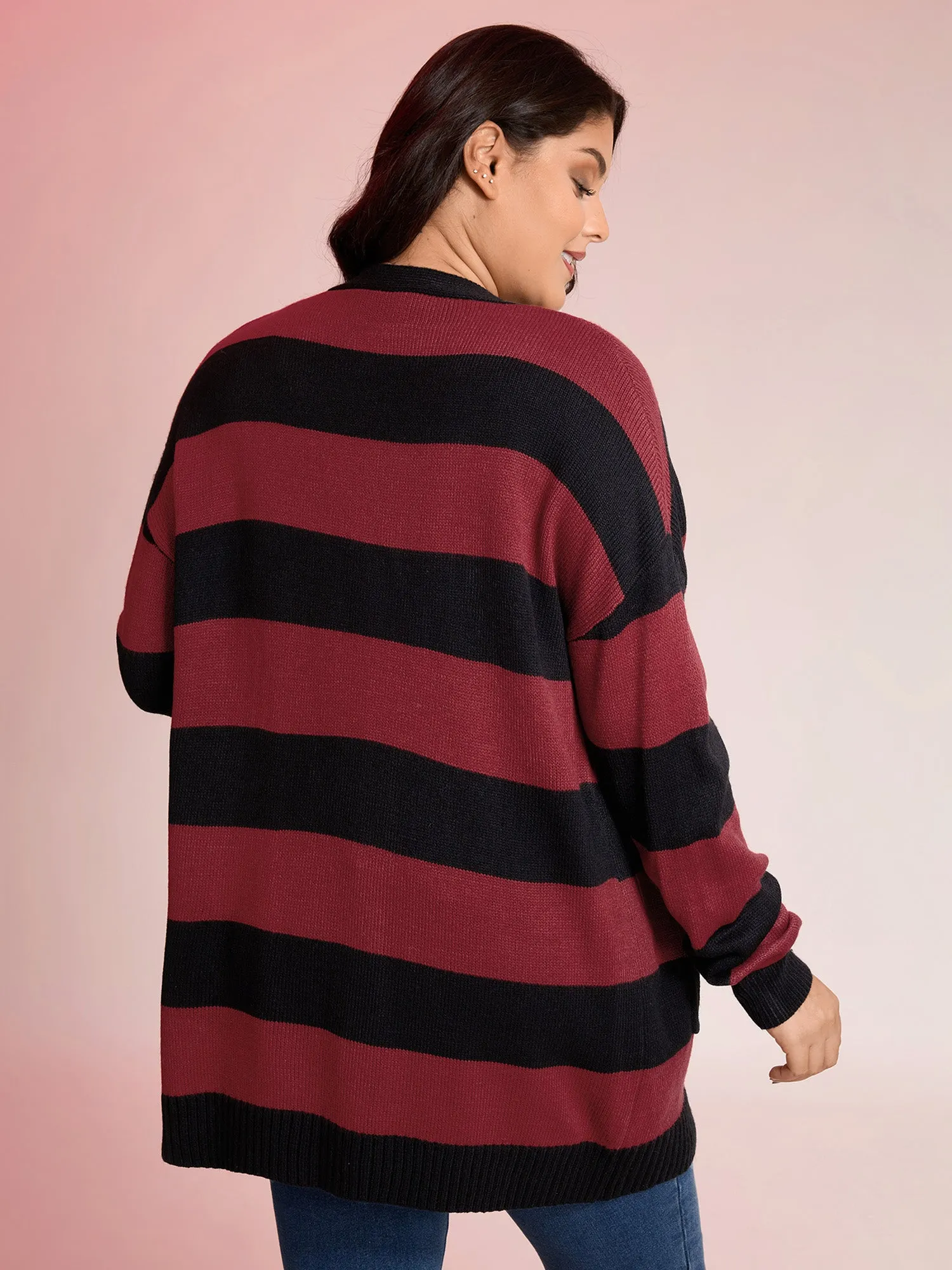 Colorblock Pockets Button Straight-Front Cardigan sold by Bloomchic product image thumbnail 5