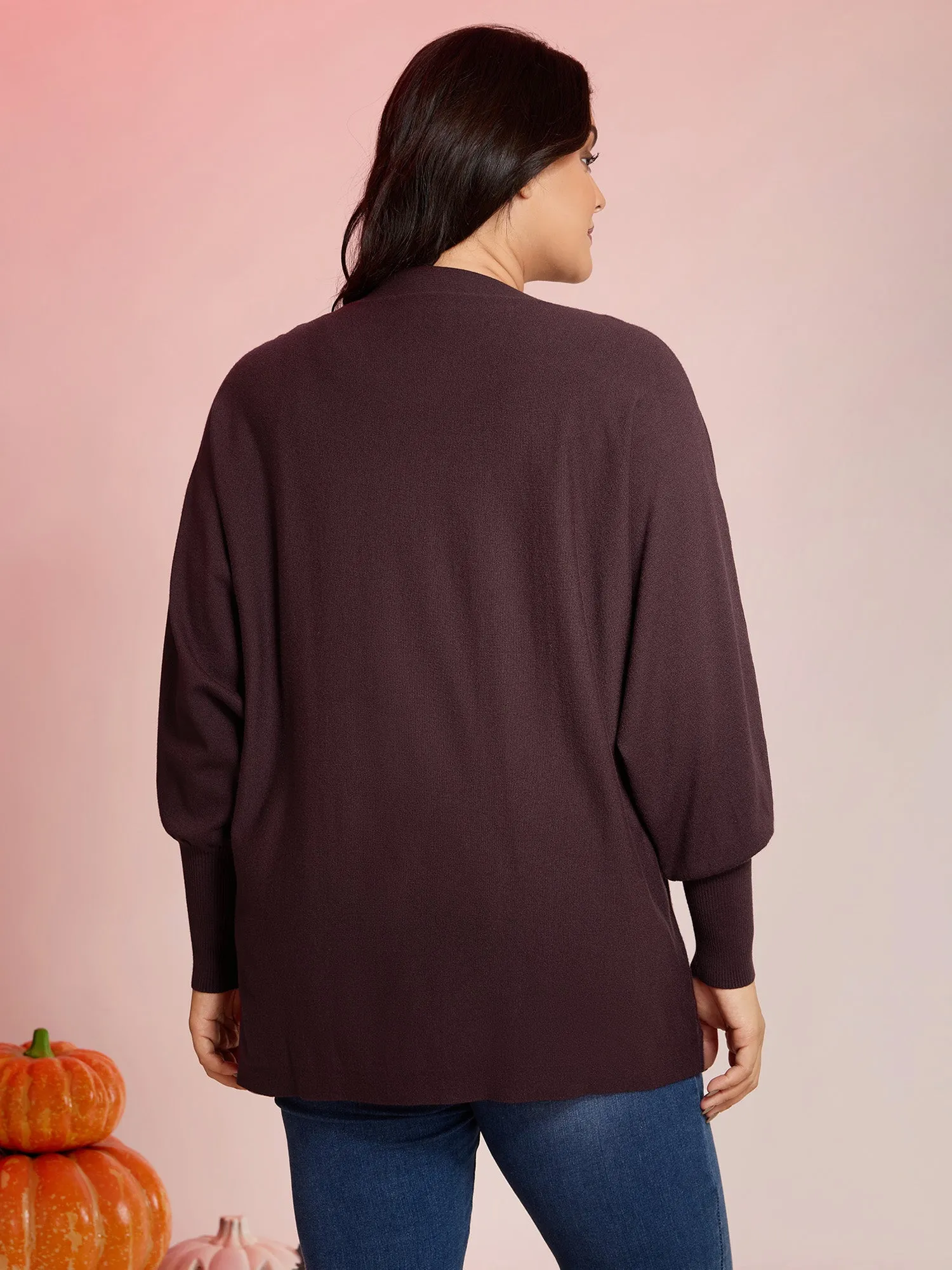 Supersoft Pumpkin Pockets Supersoft Curvy Hem Cardigan sold by Bloomchic product image thumbnail 4