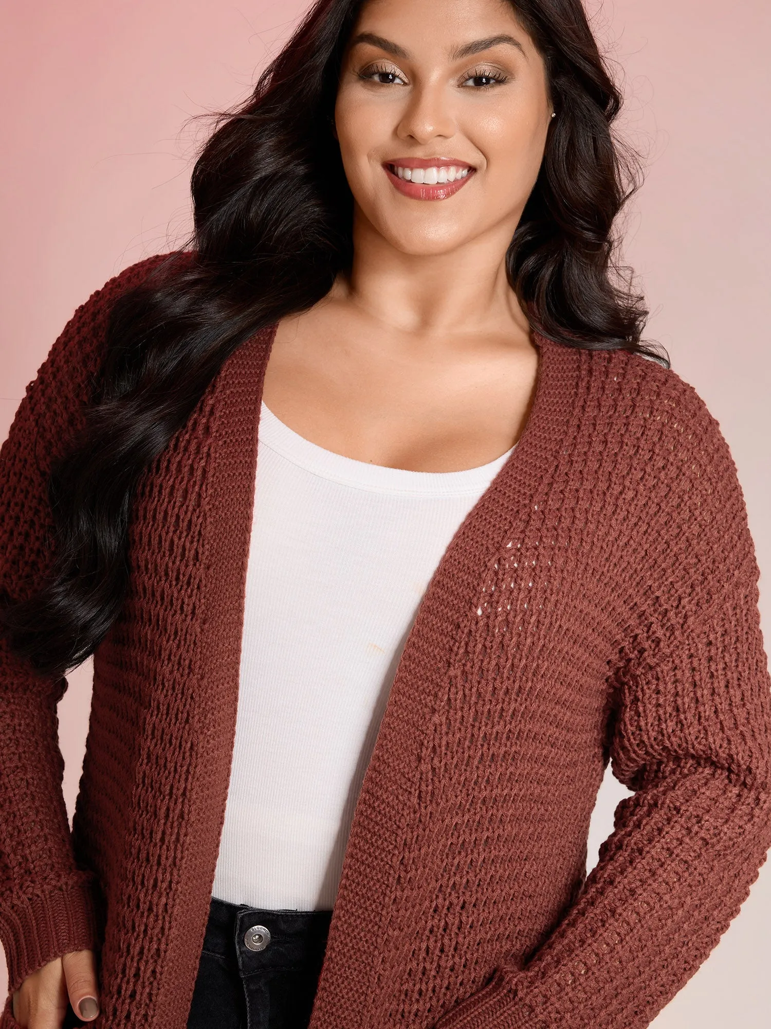 Vintage Textured Pockets Knit Cardigan sold by Bloomchic product image thumbnail 2