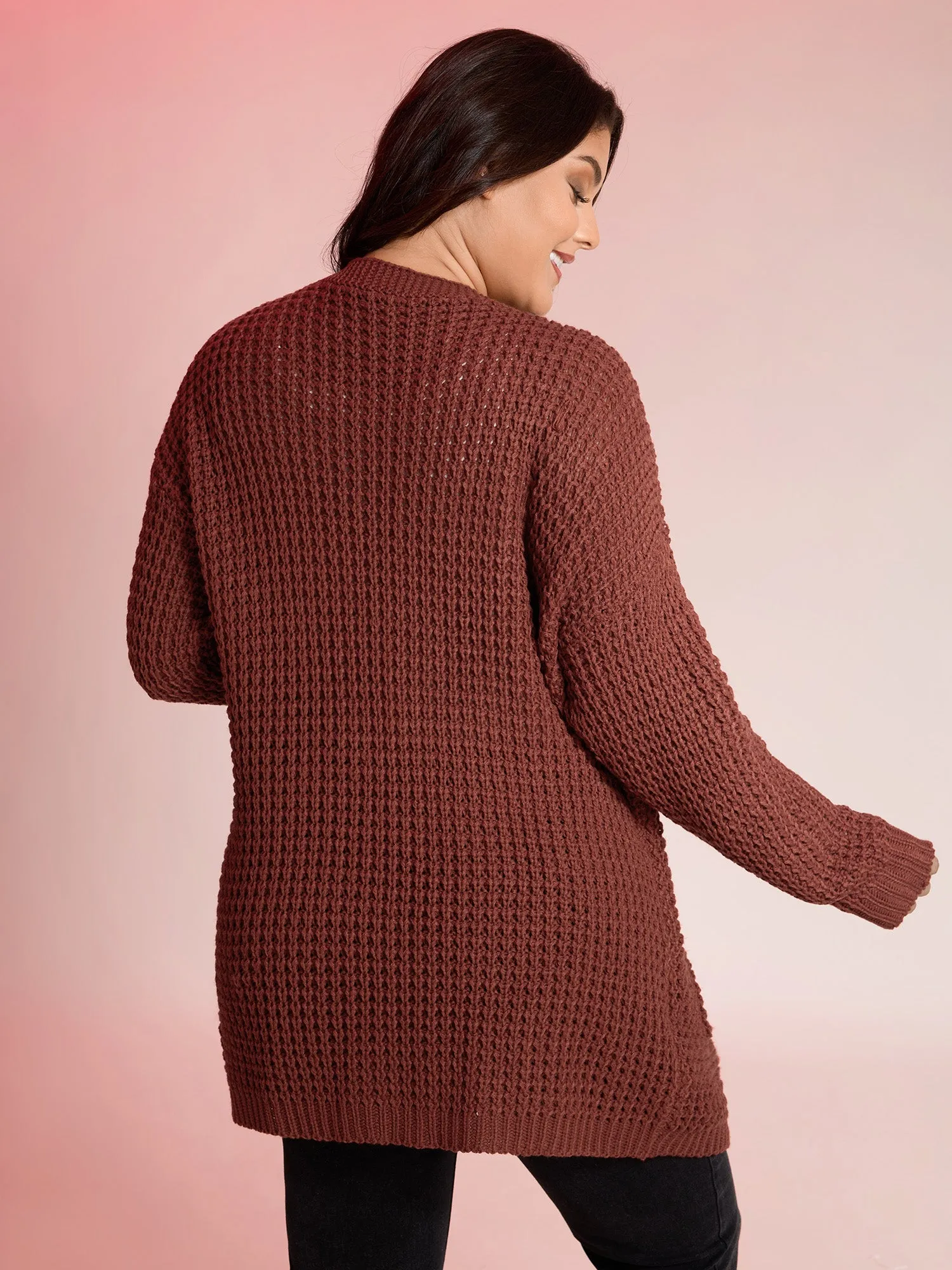 Vintage Textured Pockets Knit Cardigan sold by Bloomchic product image thumbnail 4