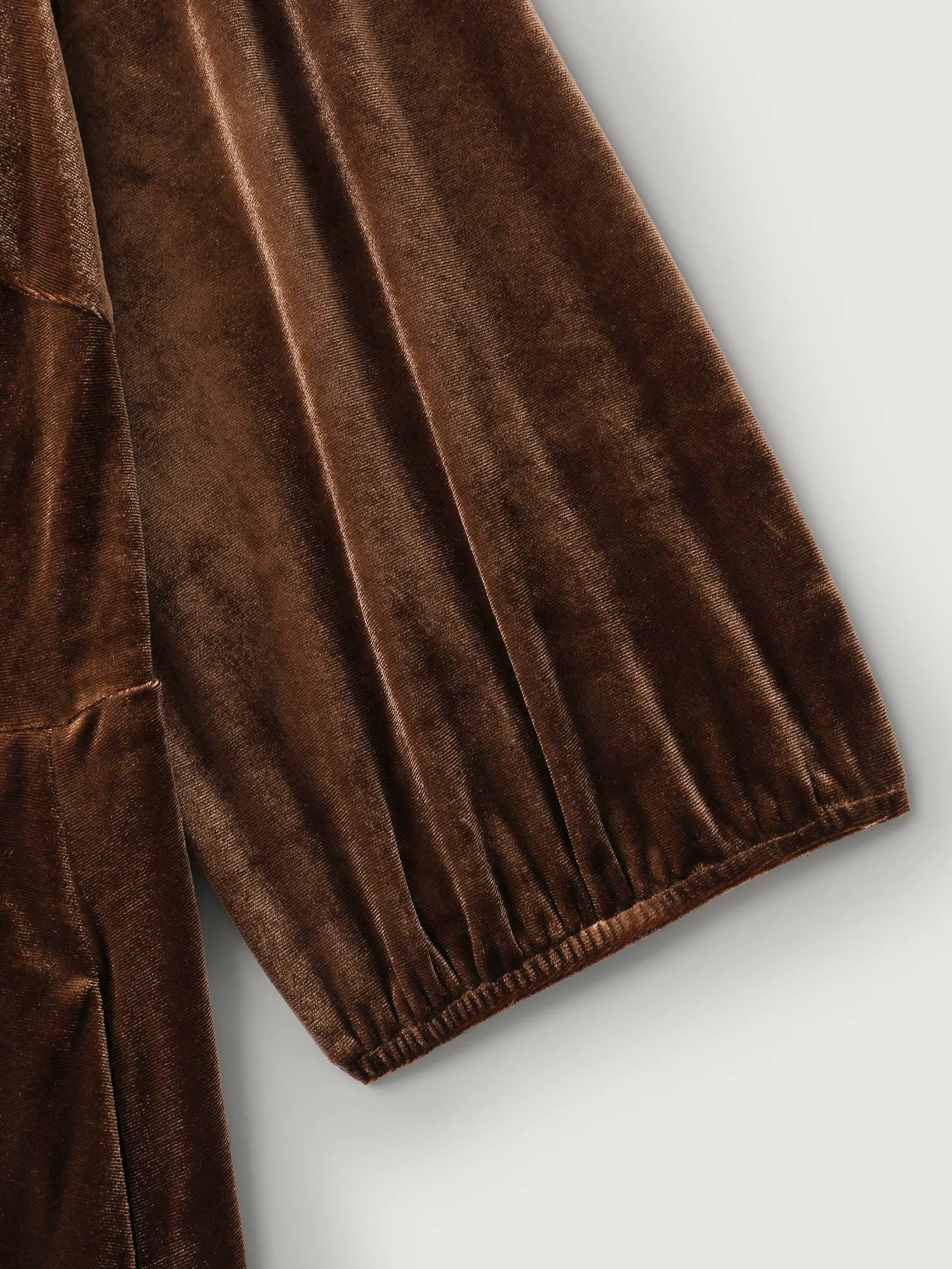 Velvet V-Neck Cinched-Waist Midi Dress sold by Bloomchic product image thumbnail 5