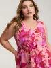 Floral Print Flowy Skirt Drawstring Maxi Dress sold by Bloomchic