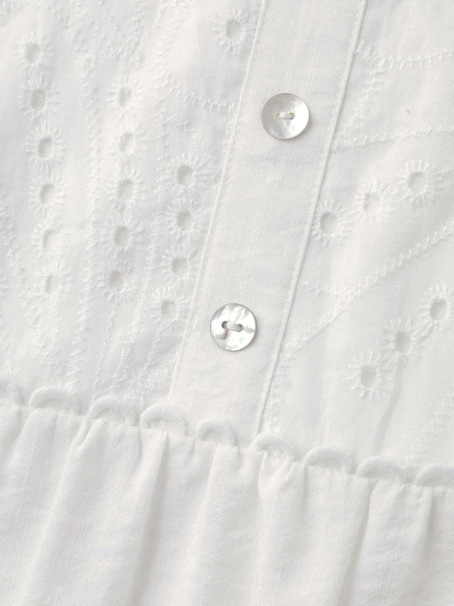 Lace Trim Button Decor Blouse sold by Bloomchic product image thumbnail 5