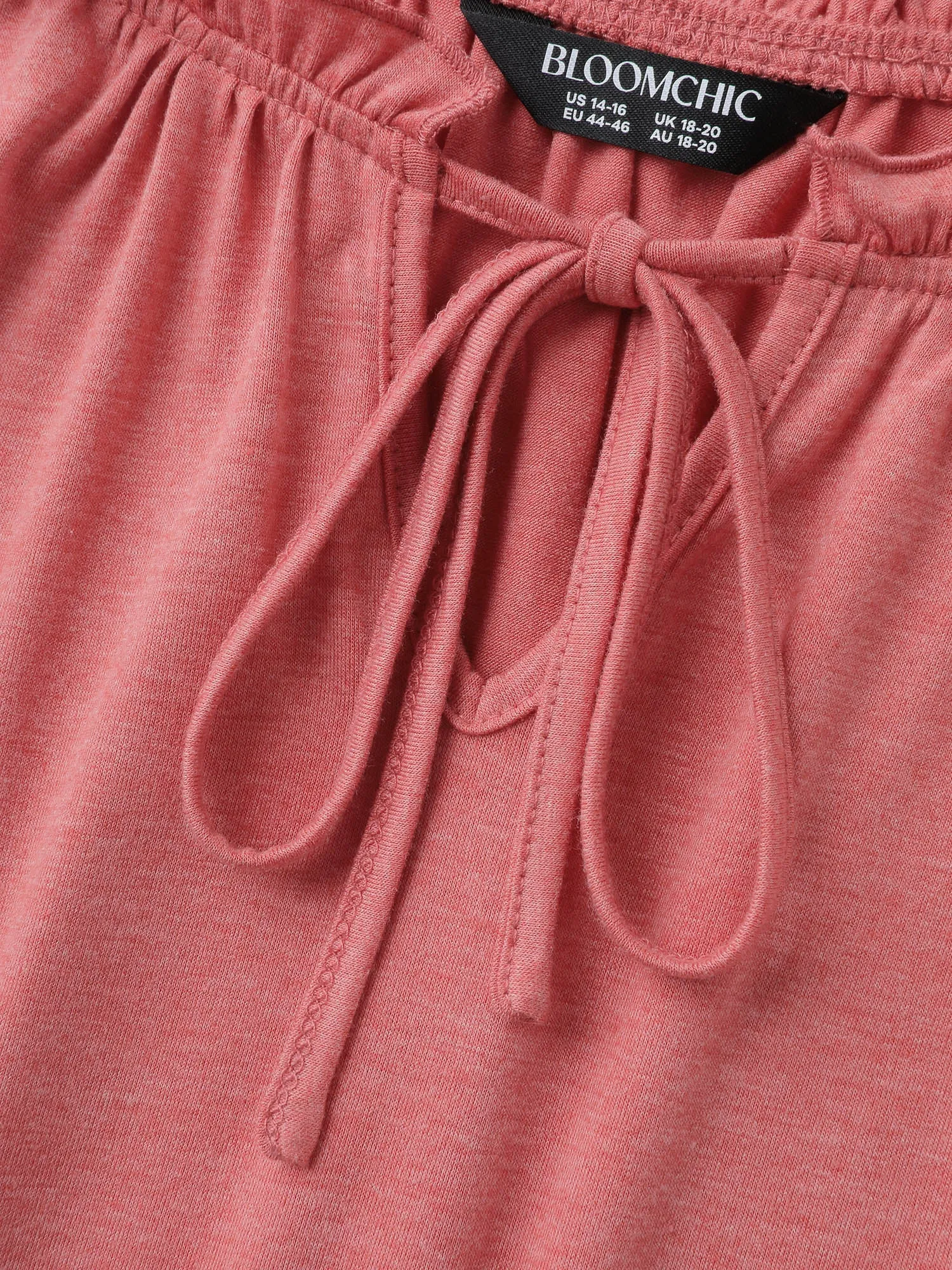 Supersoft Tiered Ruffled Sleeve Neck-Tie Top sold by Bloomchic product image thumbnail 5