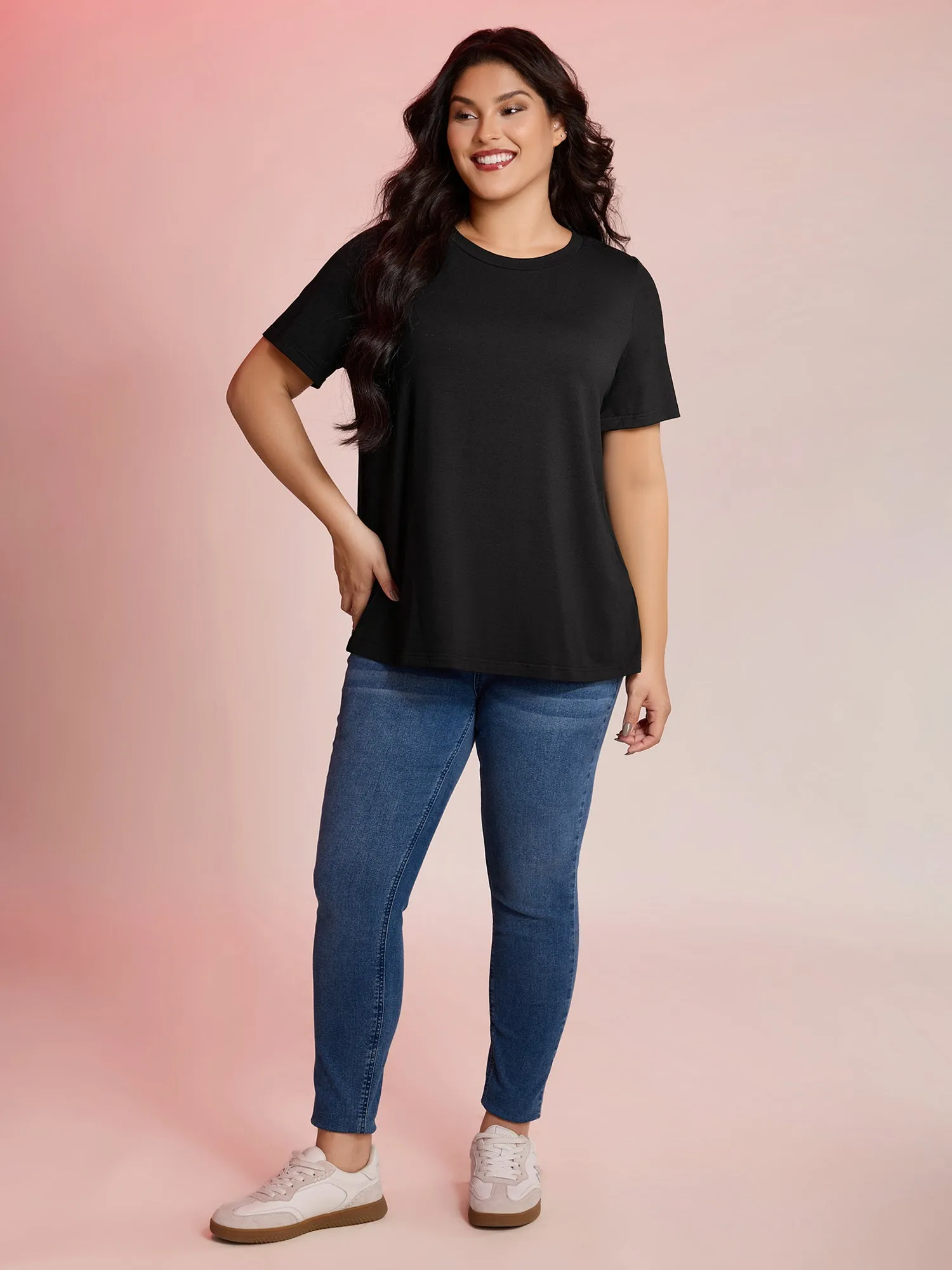 Pumpkin Sheer Cutwork Embroidery T-Shirt sold by Bloomchic product image thumbnail 3