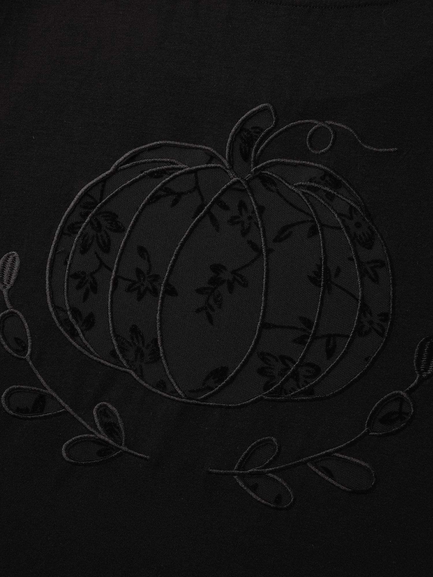 Pumpkin Sheer Cutwork Embroidery T-Shirt sold by Bloomchic product image thumbnail 5