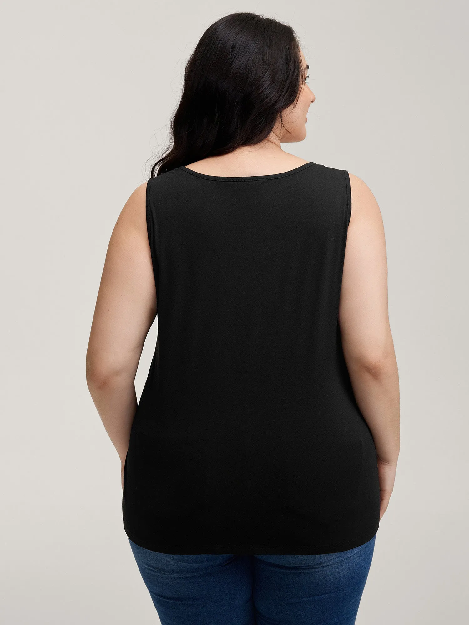 Overall Straps Drapey Solid Tank Top sold by Bloomchic product image thumbnail 4