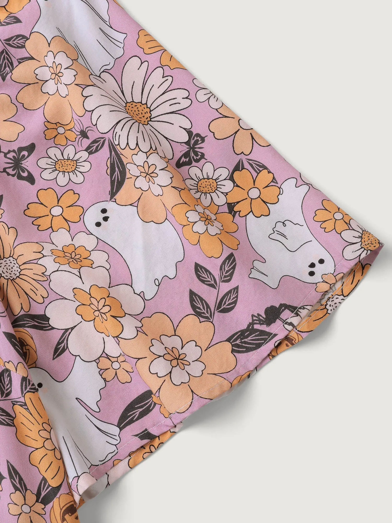 Rayon Halloween Floral Print Blouse sold by Bloomchic product image thumbnail 5