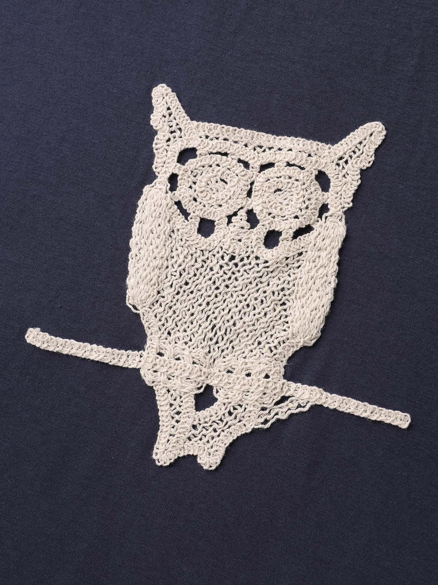 Owl Embroidery Round Neck Contrast T-Shirt sold by Bloomchic product image thumbnail 5
