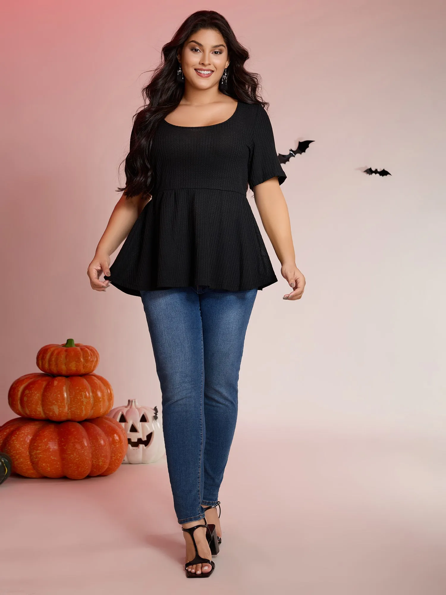 Halloween Back Ties Fit Flared T-Shirt sold by Bloomchic product image thumbnail 3