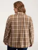 Plaid Pattern Button-Front Blazer sold by Bloomchic