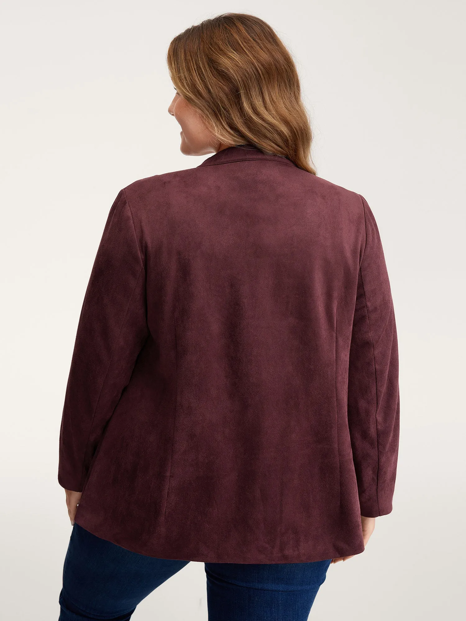 Airy Suede Bronze Button Detail Jacket sold by Bloomchic product image thumbnail 5
