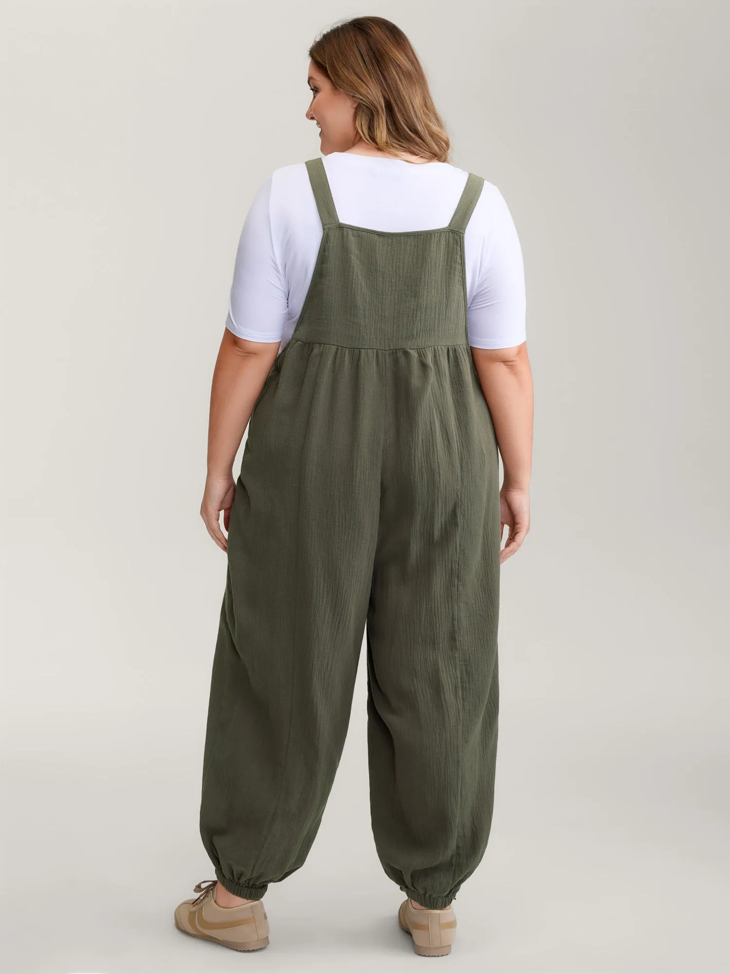 Pure Cotton Shirred Textured Jumpsuit sold by Bloomchic product image thumbnail 4