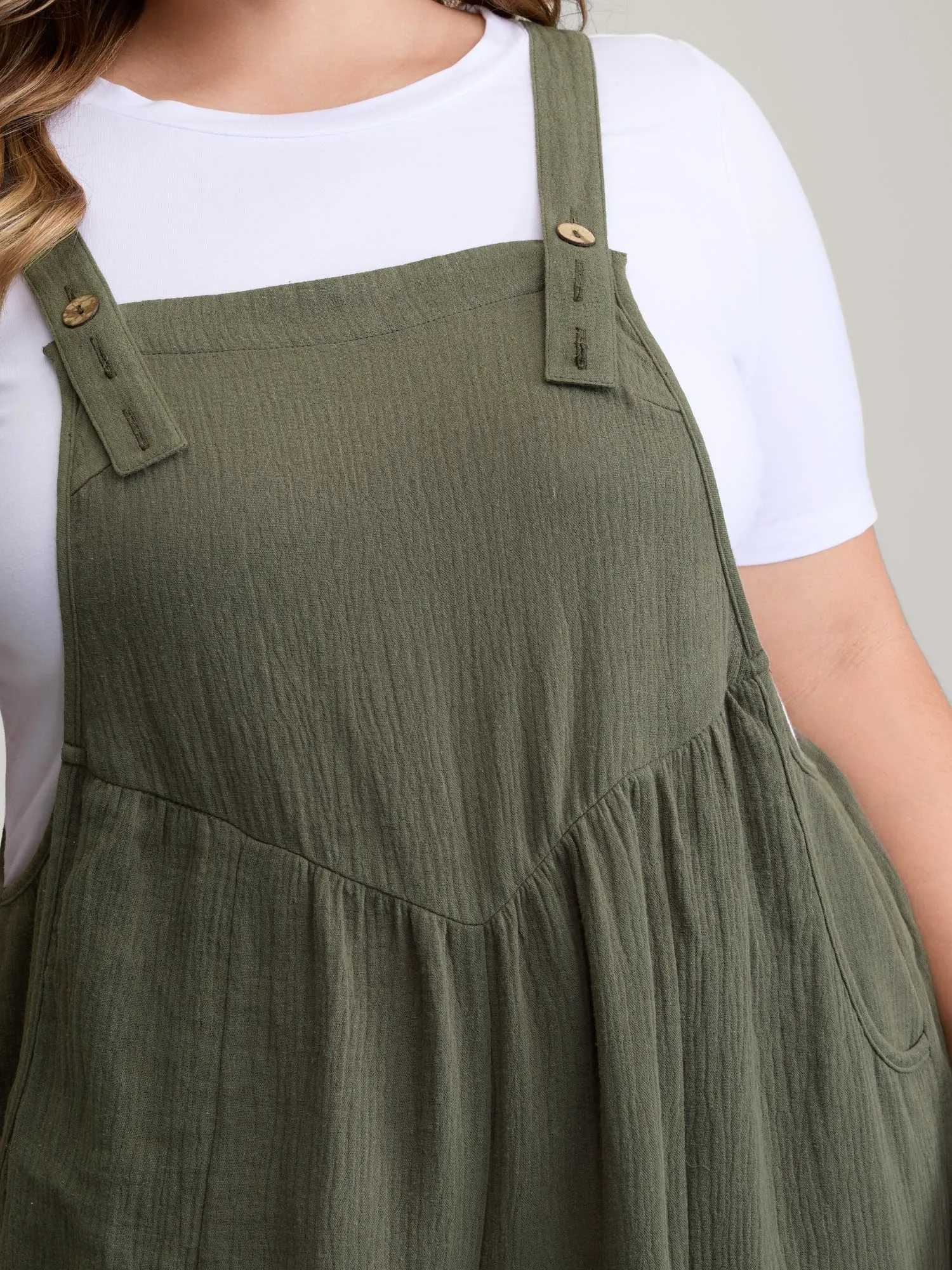 Pure Cotton Shirred Textured Jumpsuit sold by Bloomchic product image thumbnail 3