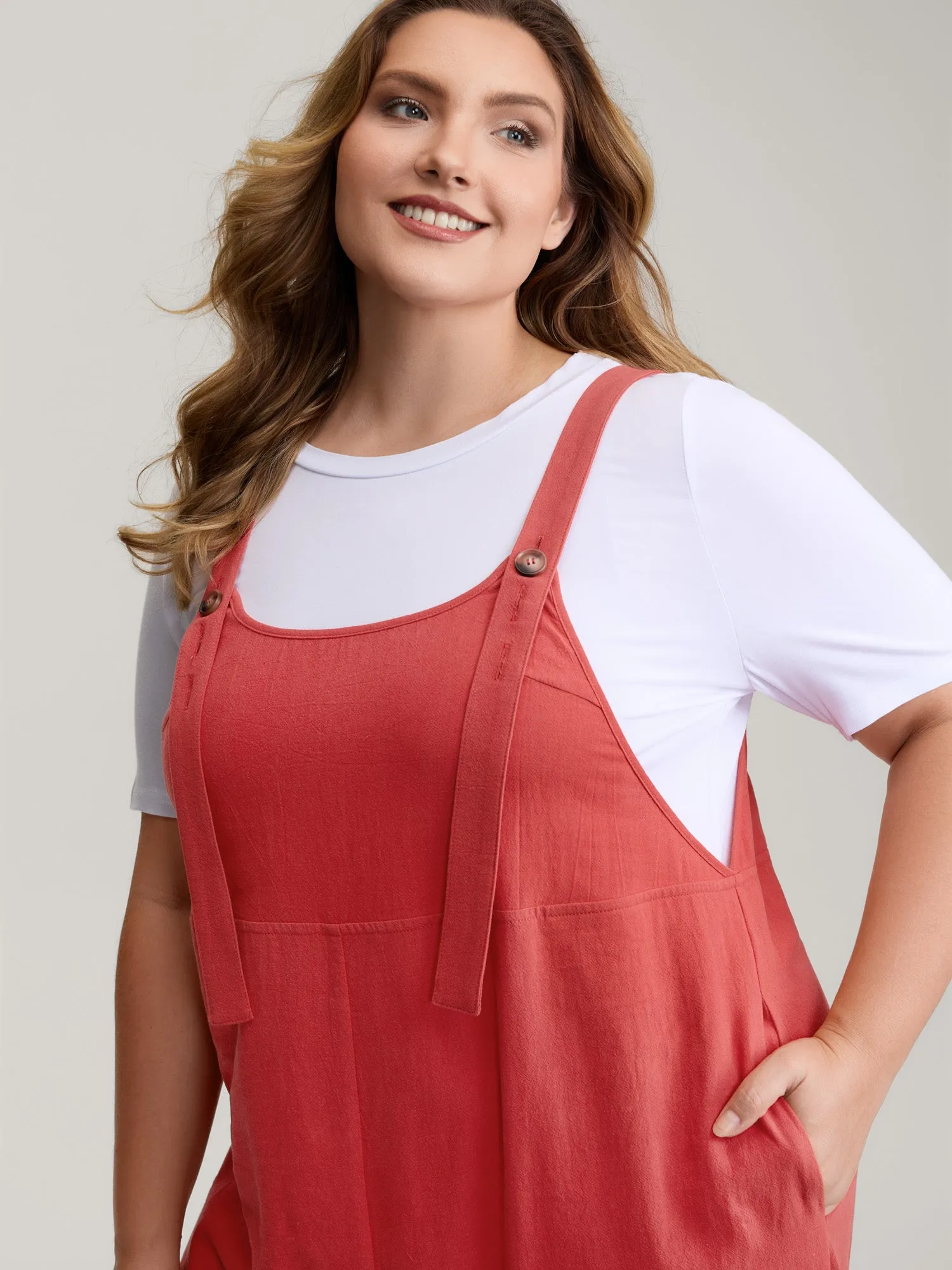 Pure Cotton Harem Pants Adjustable Jumpsuit sold by Bloomchic product image thumbnail 2