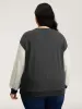 Textured Contrast Drop Shoulder Sweatshirt sold by Bloomchic