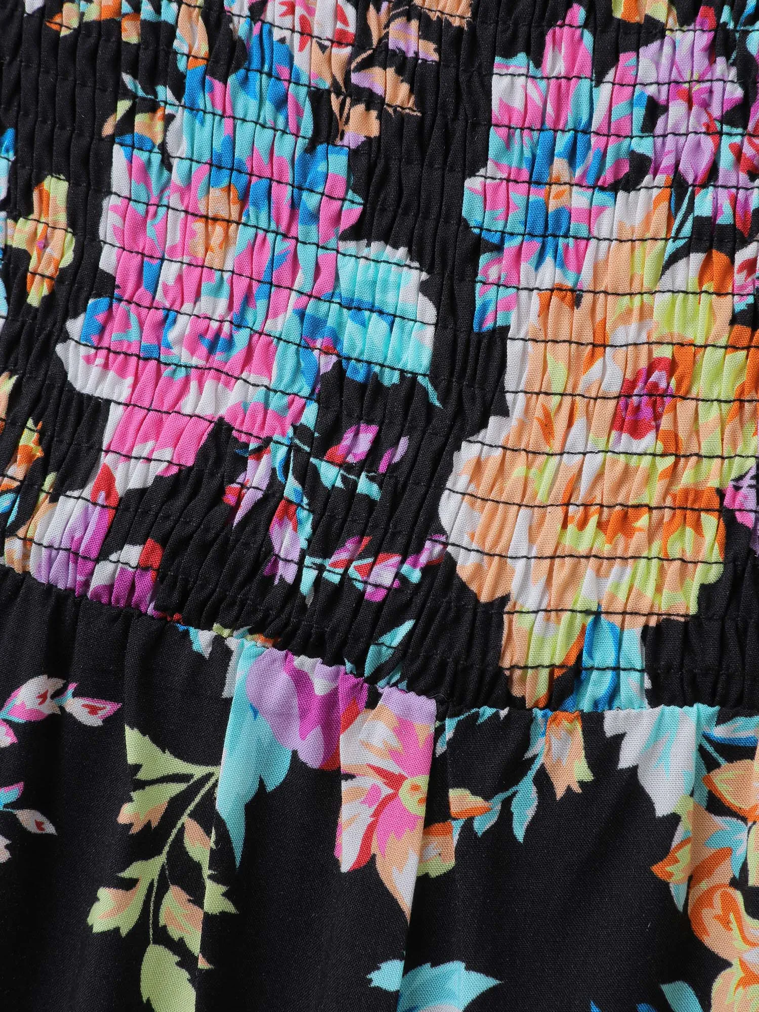 Floral Print Bust-Ease Shirred Jumpsuit sold by Bloomchic product image thumbnail 5