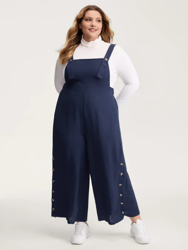 Adjustable Straps Stretchy Back Cut-Out Jumpsuit sold by Bloomchic