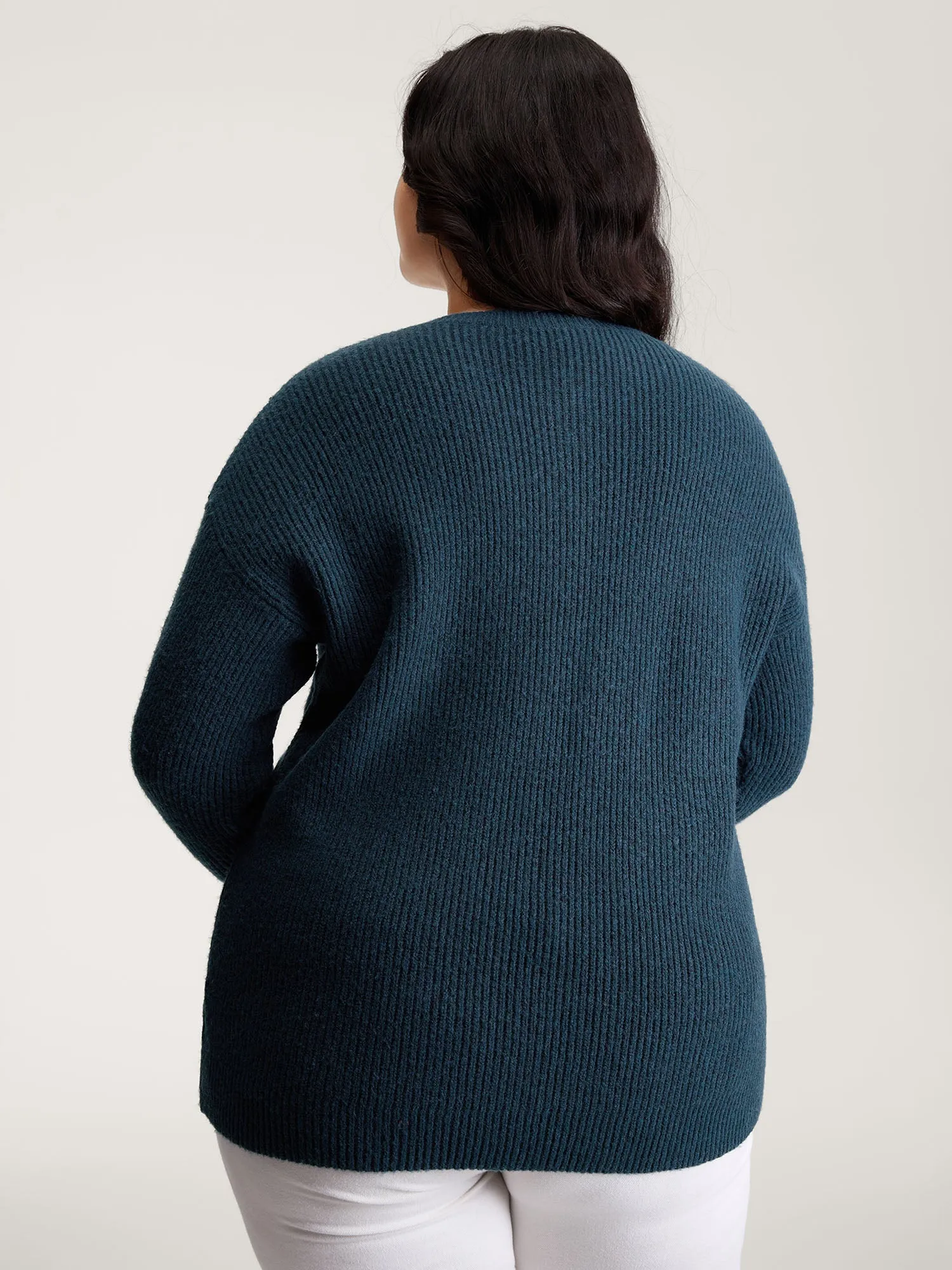 Supersoft Half-Button Placket Textured Solid Pullover sold by Bloomchic product image thumbnail 4