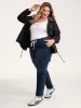 Waist Drawstring Straight-Leg Jeans sold by Bloomchic
