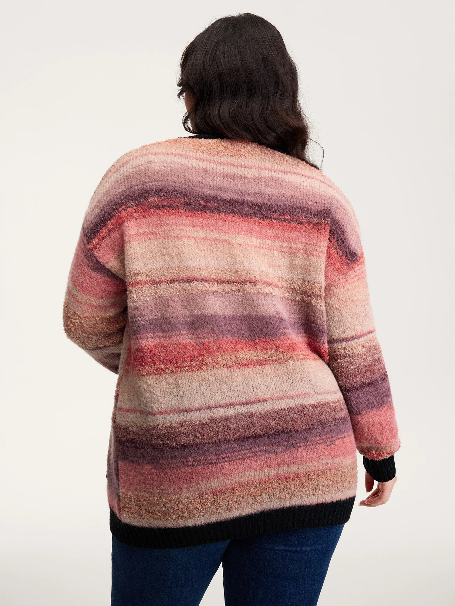 Heather Pockets Contrast Open-Front Cardigan sold by Bloomchic product image thumbnail 5