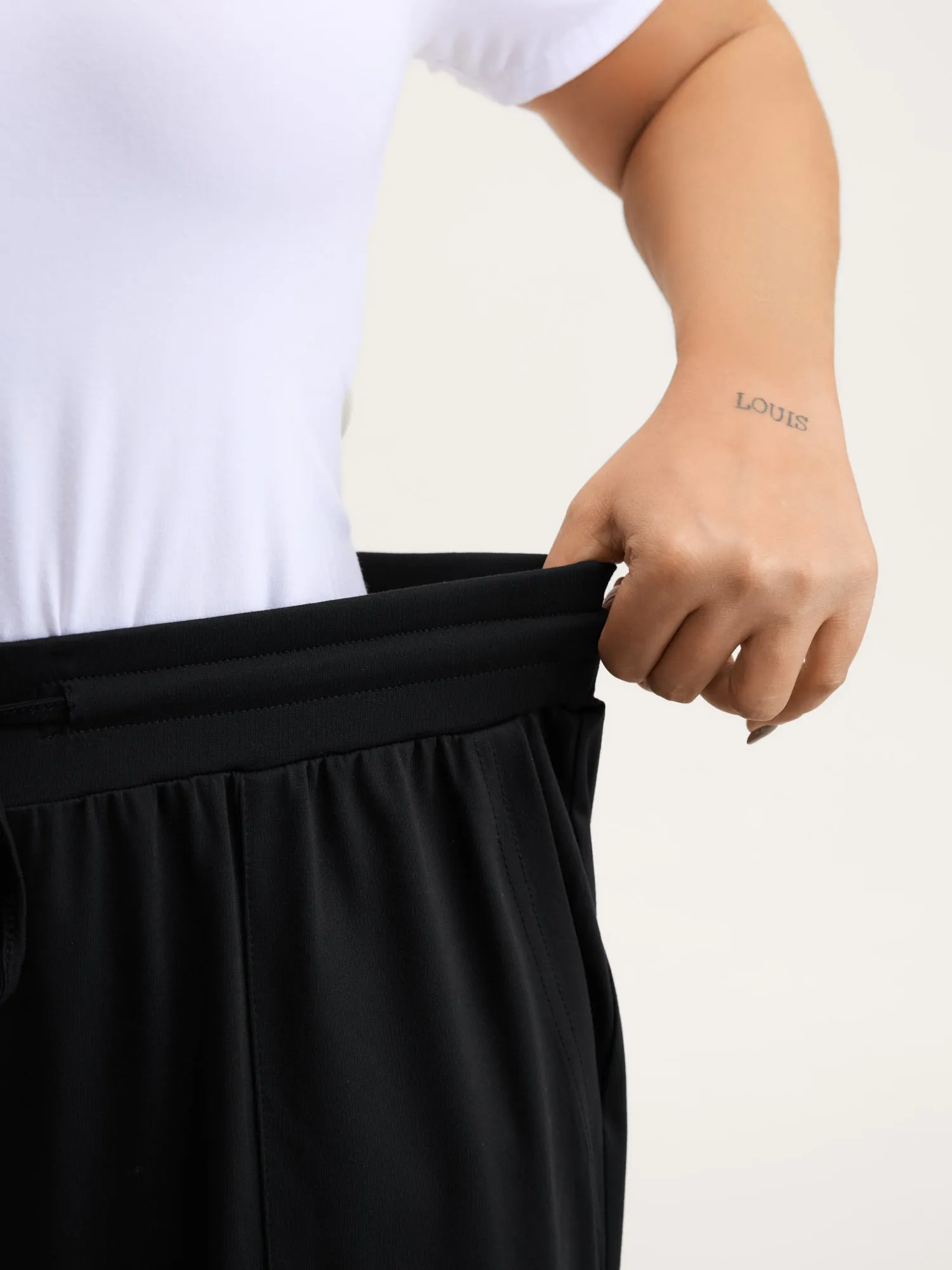 Wide Waistband Drawstring Flared Pants sold by Bloomchic product image thumbnail 3