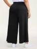 Wide Waistband Drawstring Flared Pants sold by Bloomchic