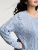 Twisted Texture Hand-Hooked Flowers Pullover sold by Bloomchic