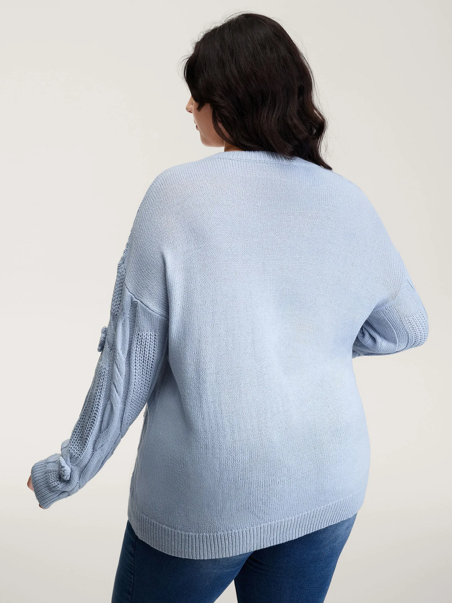 Twisted Texture Hand-Hooked Flowers Pullover sold by Bloomchic product image thumbnail 4