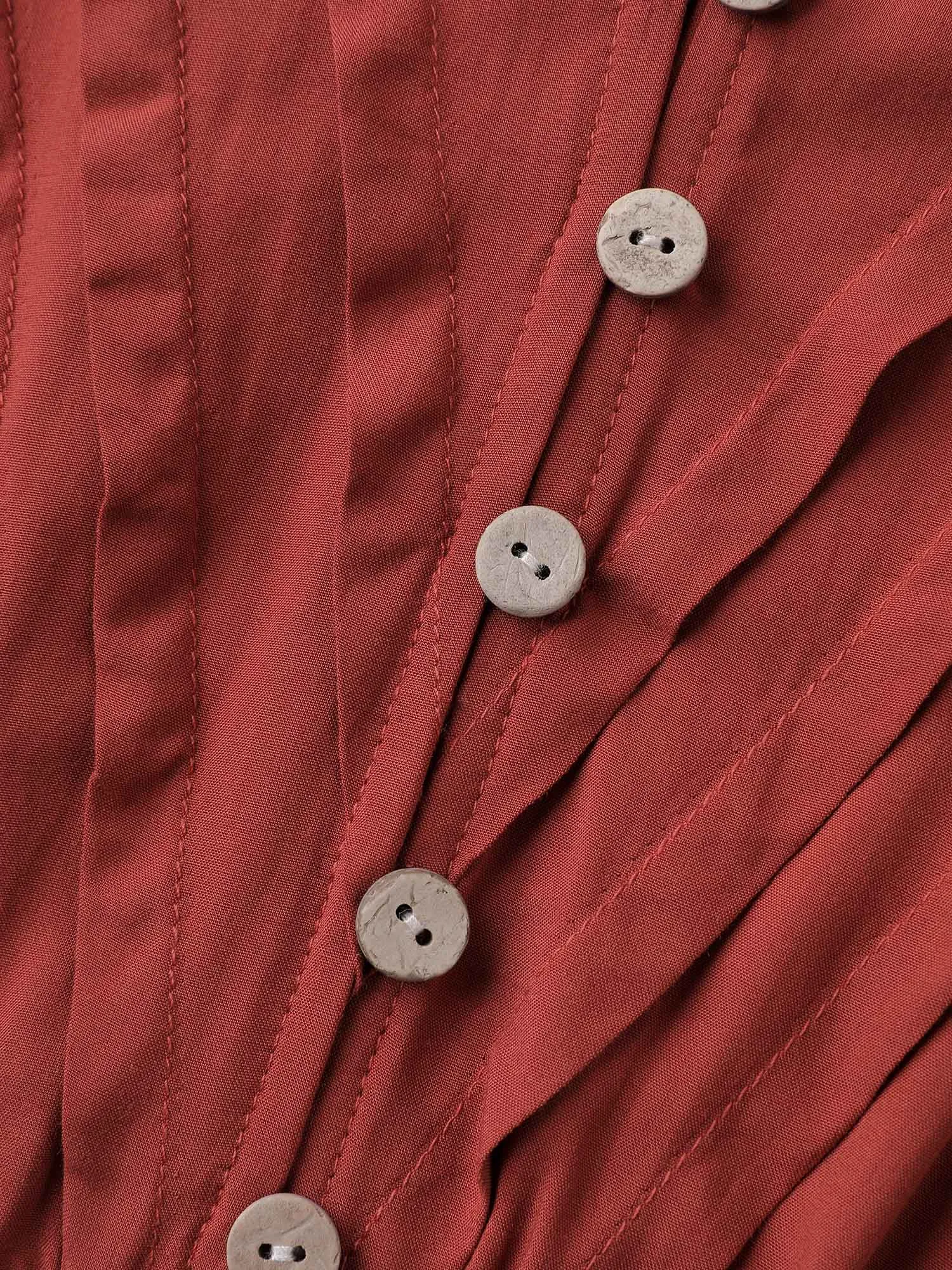 Pleated V-Neckline Tiered Maxi Dress sold by Bloomchic product image thumbnail 5