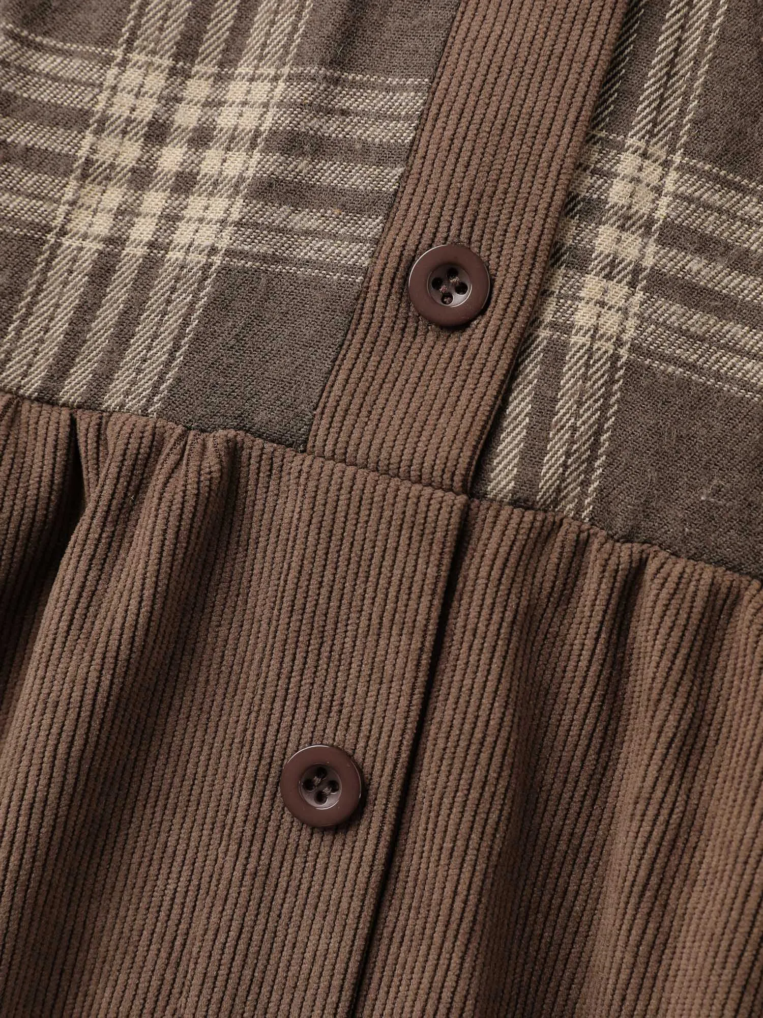 Plaid Pattern Contrast Waist-Tie Midi Dress sold by Bloomchic product image thumbnail 5