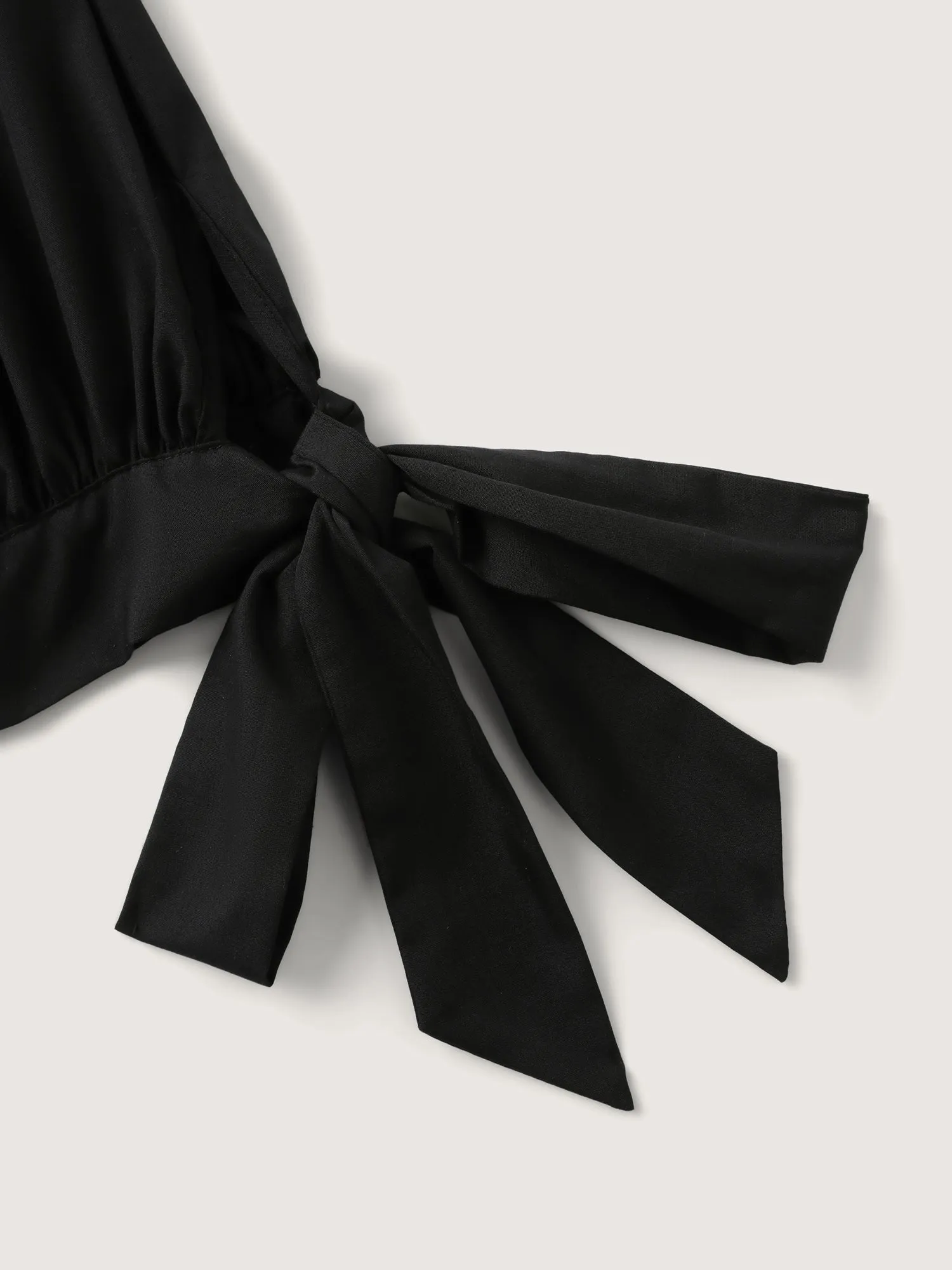 Sleeve-Tie Relaxed-Fit Knee-Length Dress sold by Bloomchic product image thumbnail 5